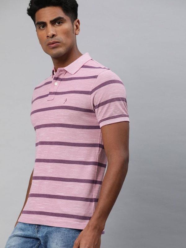 Mens Rose Striped Regular Fit T-Shirt
